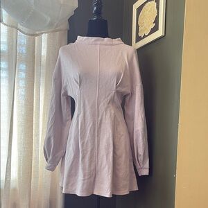 Free People Long Sleeve Dress in Light Pink